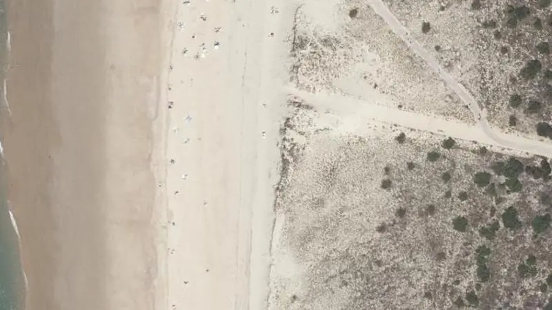 Vue aérienne : Plage de la Pointe Espagnole