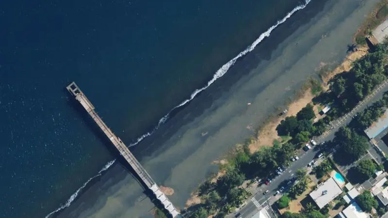 Vue aérienne : Plage Baie de Saint-Paul