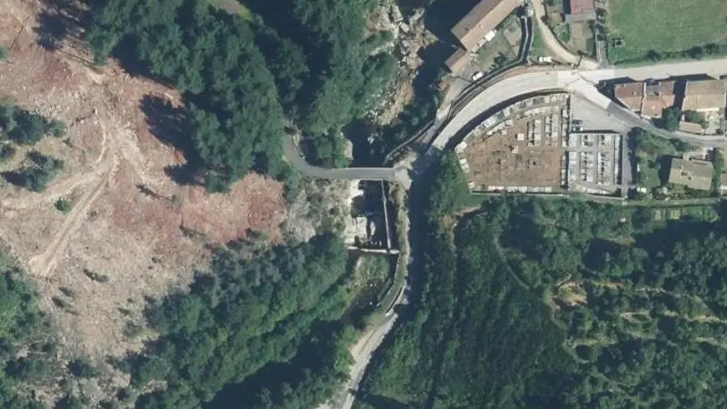 Vue aérienne : Baignade de la Dorne