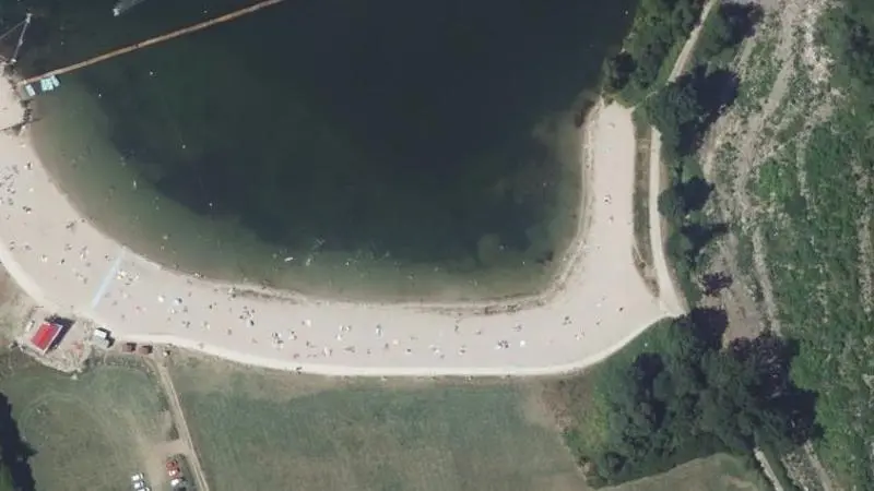 Vue aérienne : Base de Loisirs du Domaine des Lacs