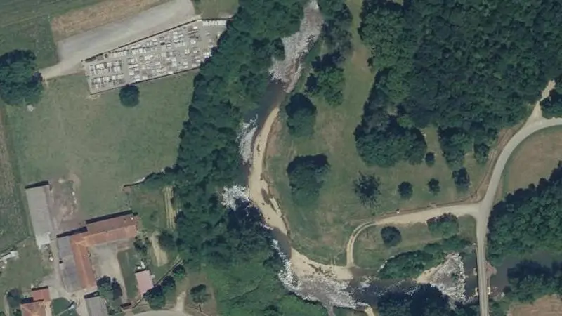 Vue aérienne : Plage de l'Arros