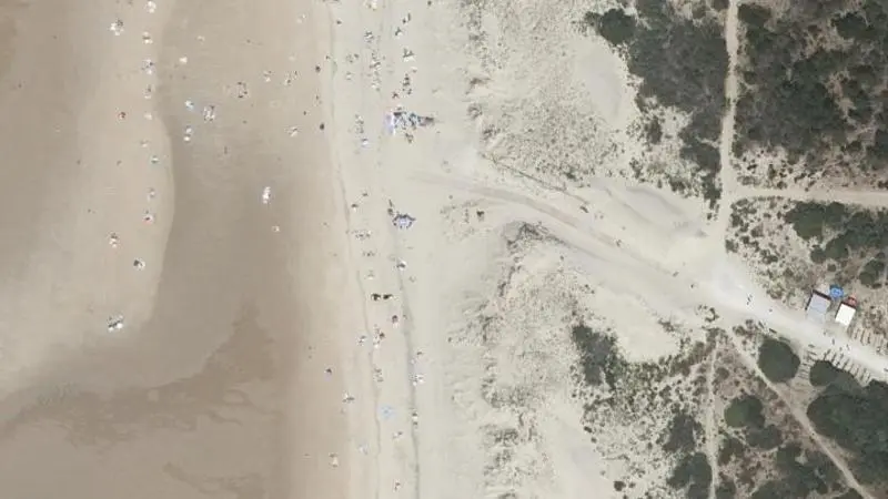 Vue aérienne : Plage la Bouverie