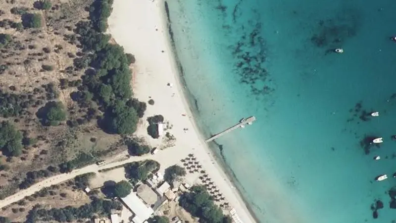 Vue aérienne : Rondinara Plage
