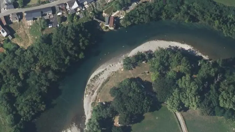 Vue aérienne : Plage d'Aren