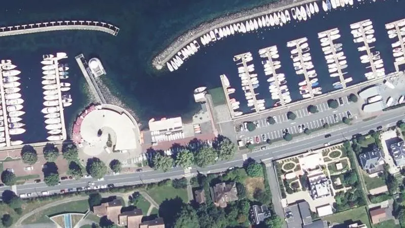 Vue aérienne : Plage du Léman
