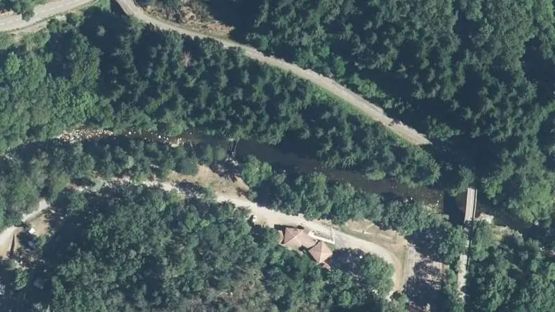 Vue aérienne : La Borne au Camping le Ceytrou