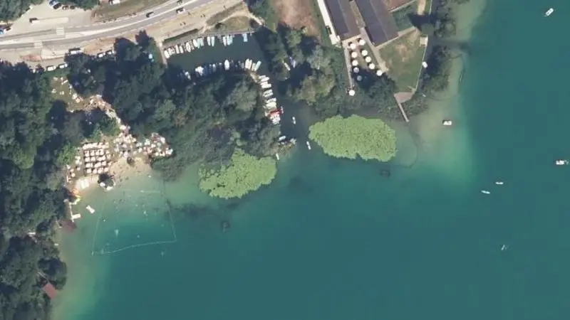 Vue aérienne : Plage de la Crique