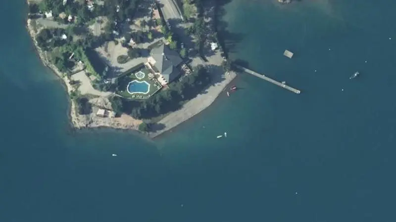 Vue aérienne : Camping la Presqu'Ile
