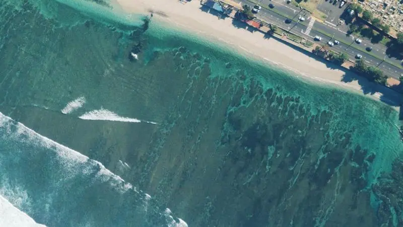 Vue aérienne : Plage de la Gendarmerie