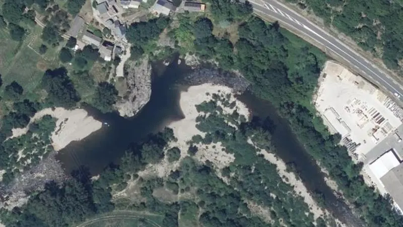 Vue aérienne : Plage du Tarn