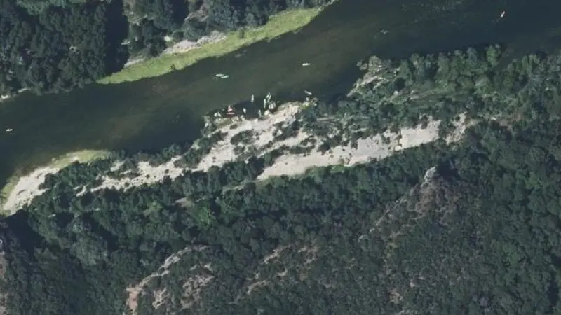Vue aérienne : Plage du Gardon
