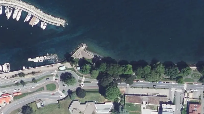 Vue aérienne : Plage du Léman