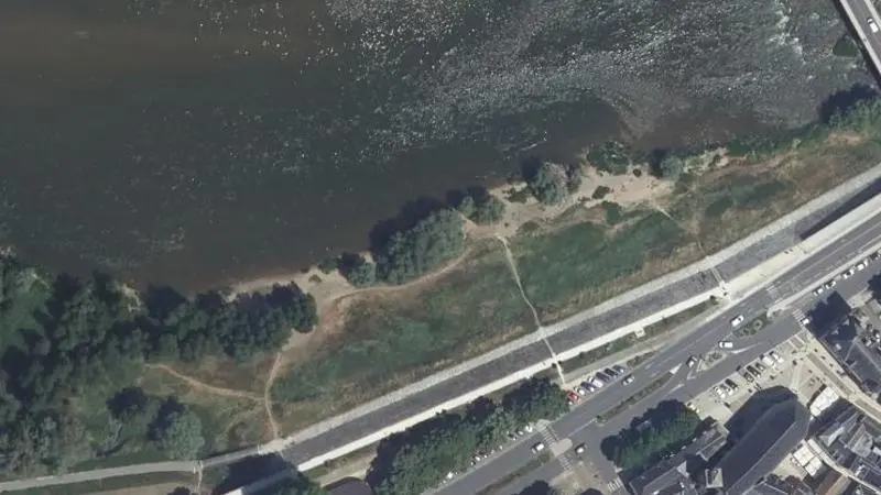 Vue aérienne : Plage de la Loire