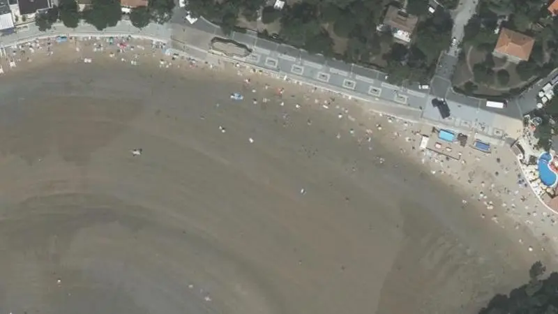Vue aérienne : Plage de Nauzan
