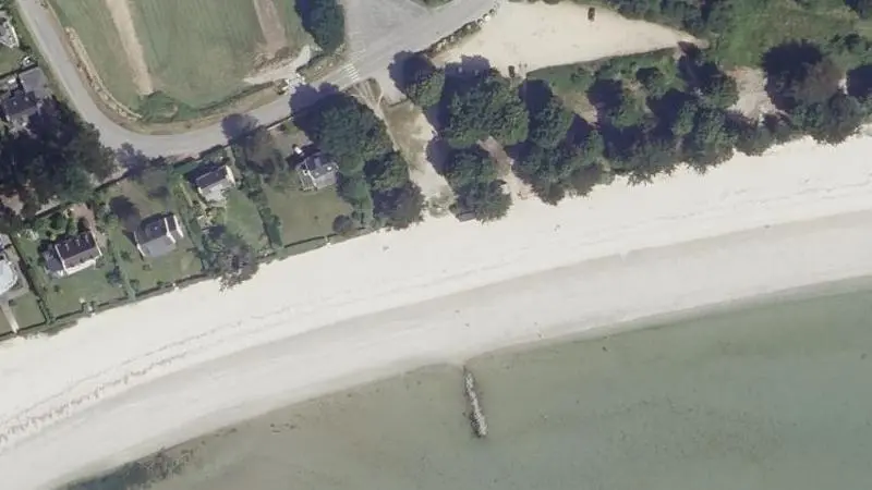 Vue aérienne : Plage de Kerleven