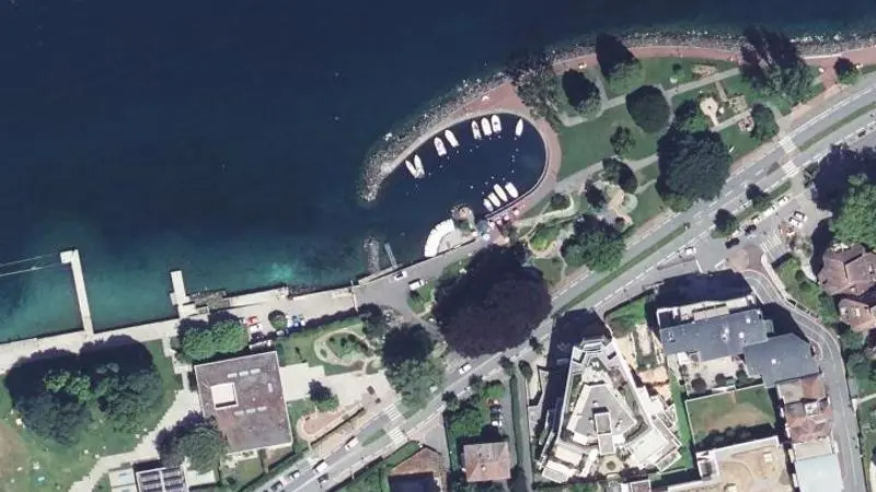 Vue aérienne : Plage du Léman