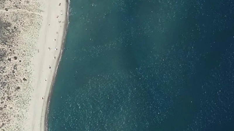 Vue aérienne : Plage des 3 Colonnes