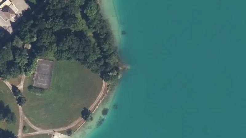 Vue aérienne : Plage Base de Loisirs du Sougey