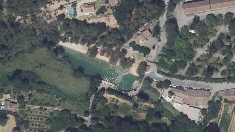 Vue aérienne : Baignade de la Muie