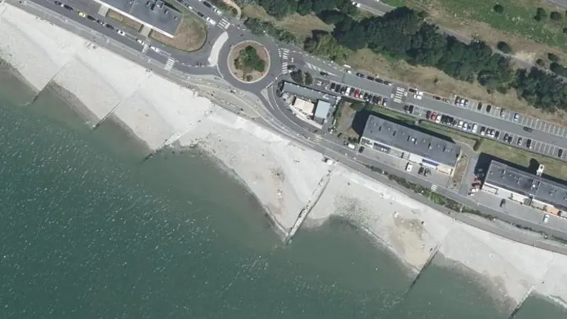 Vue aérienne : Plage de Sainte-Adresse