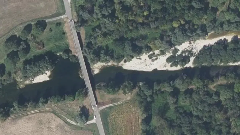 Vue aérienne : Plage de la Loue