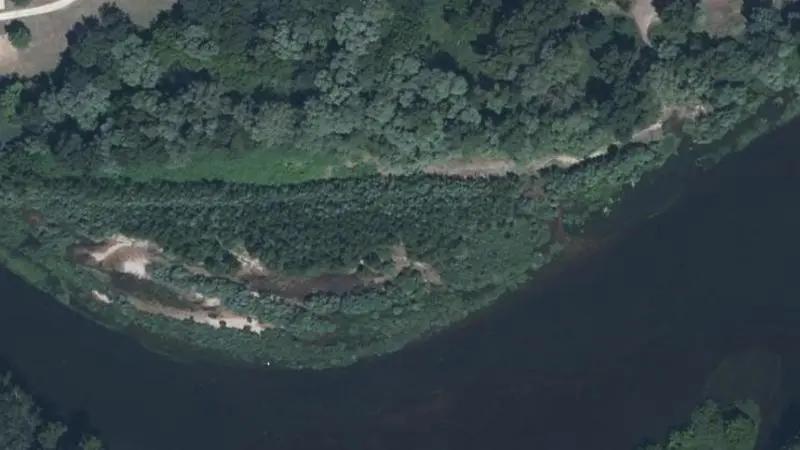 Vue aérienne : Plage du Cher
