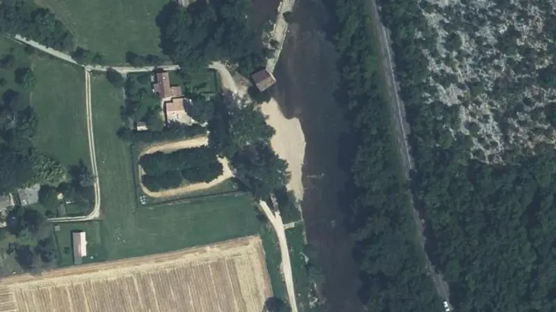 Vue aérienne : Plage de l'Aveyron