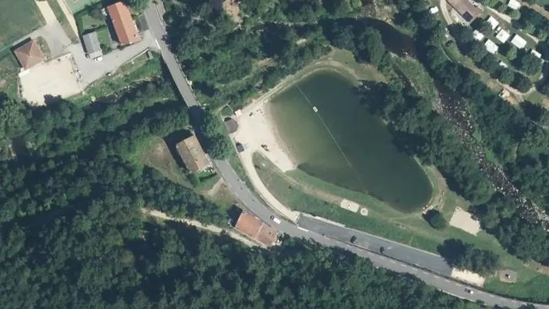 Vue aérienne : La Saliouse a la Plage de St Martin