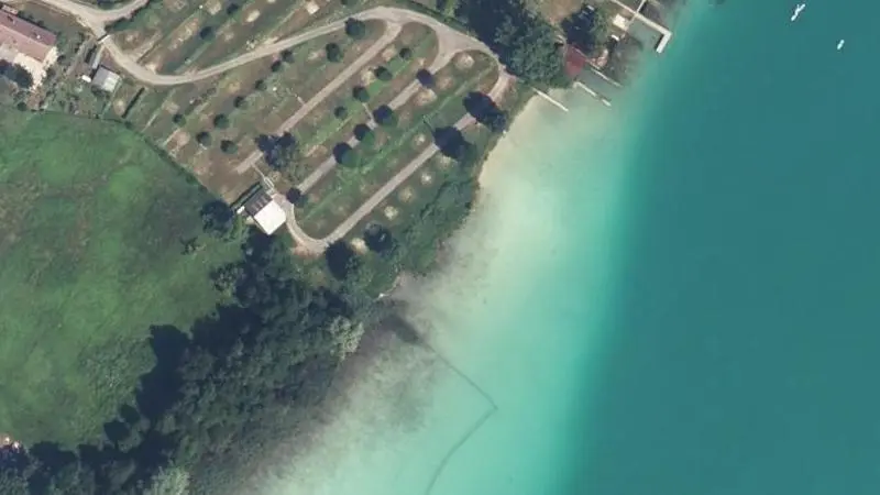 Vue aérienne : Plage Camping Bellevue