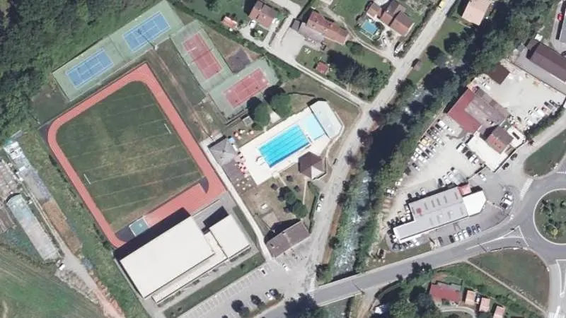 Vue aérienne : Baignade du Bréda