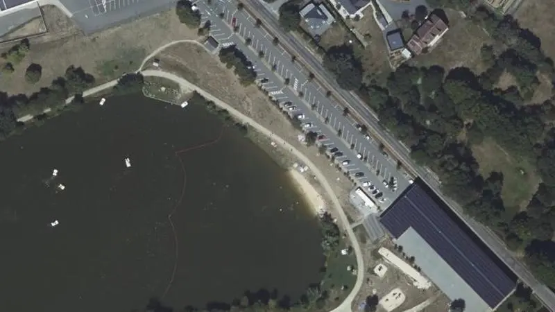 Vue aérienne : Plan d'eau d'Argentre