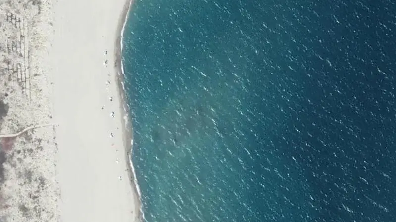 Vue aérienne : Plage Lido Sud (canet)