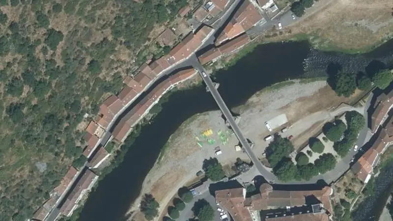 Vue aérienne : Allier Pont de Lavoute Chilhac