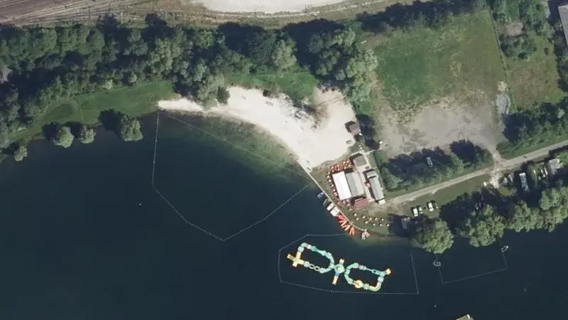 Vue aérienne : Base Nautique Longueil
