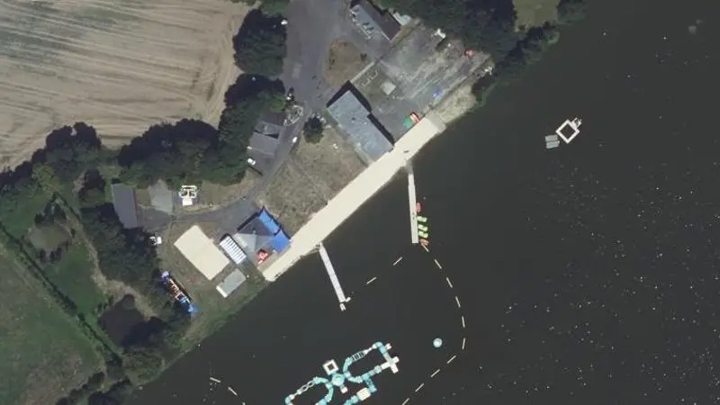 Vue aérienne : Lac de Haute Mayenne