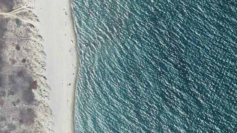 Vue aérienne : Plage du Lido Nord (canet)
