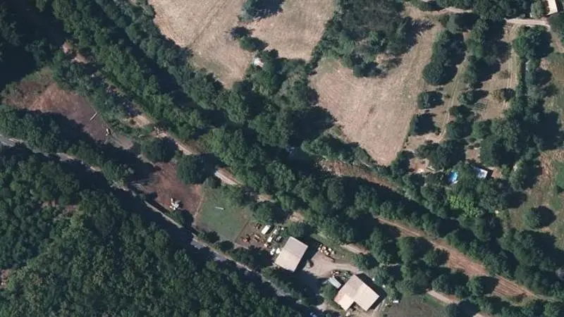 Vue aérienne : Baignade du plan d'eau du Moulin