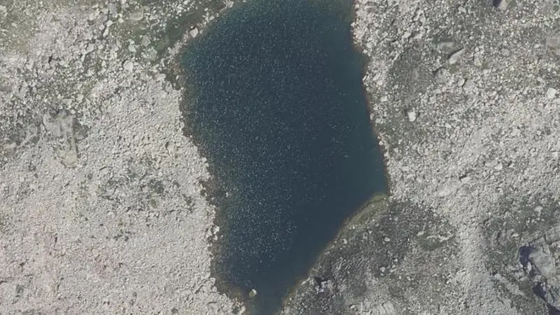 Vue aérienne : Lac de l'Huile