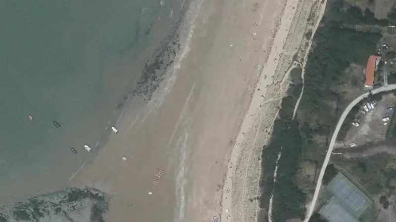 Vue aérienne : Plage Ouest / Grande Plage