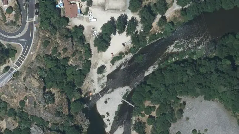 Vue aérienne : Allier Rive Gauche Base Canoe