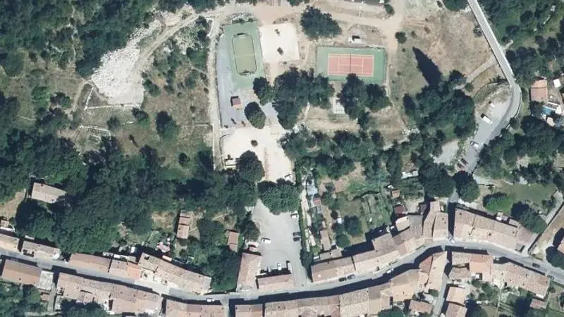 Vue aérienne : Le Lignon a la Plage Communale