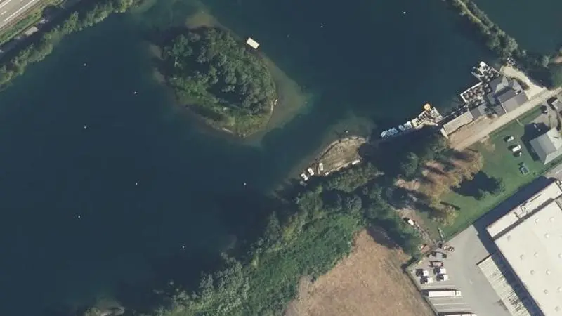 Vue aérienne : Plan d'eau N°2 Sainte Helene sur Isere
