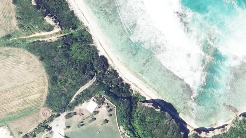 Vue aérienne : Anse Pistolet