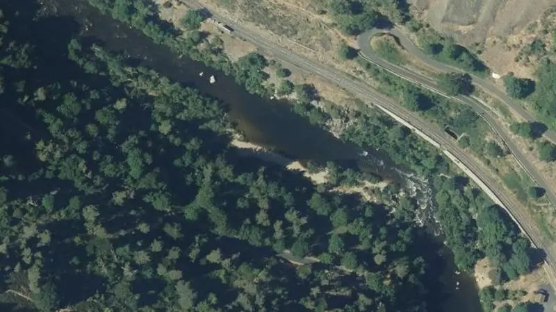 Vue aérienne : Plage de l'Allier