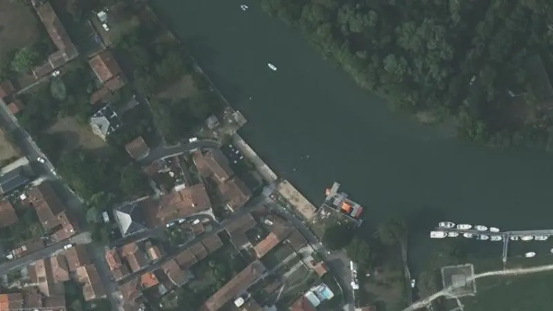 Vue aérienne : Baignade de la Charente