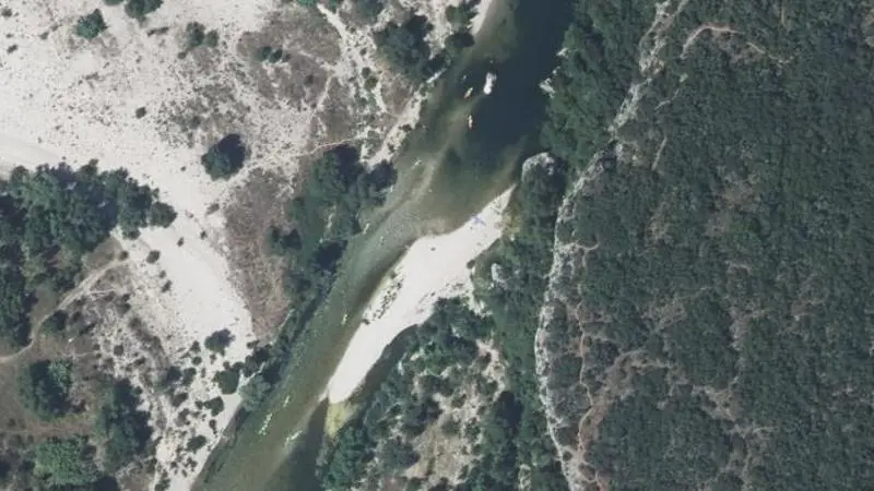 Vue aérienne : Plage du Gardon