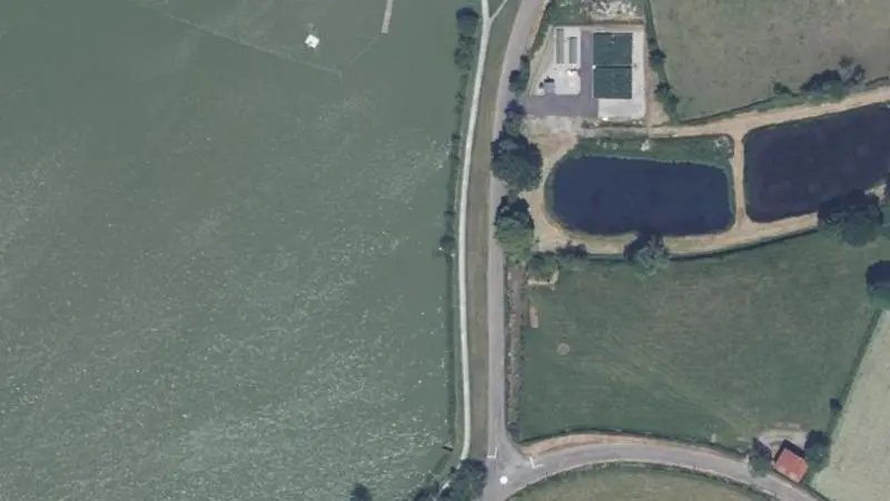 Vue aérienne : Plan d'eau de Verruyes