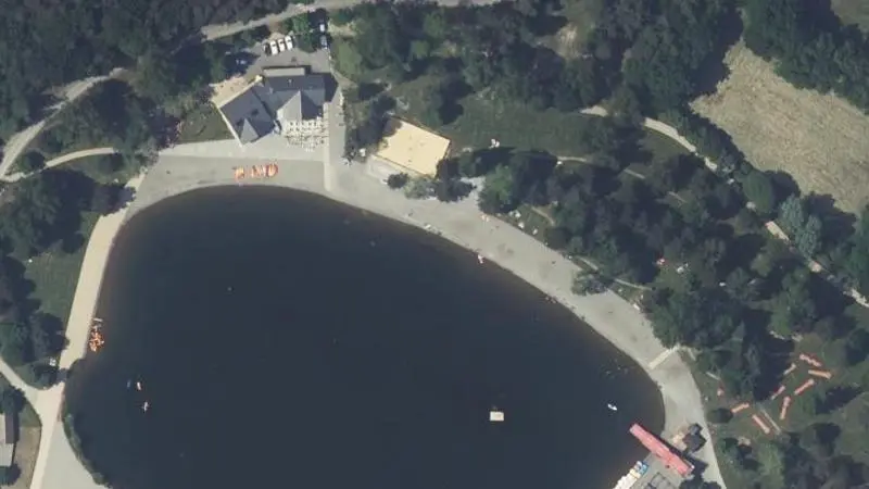 Vue aérienne : Plan d'eau du Champsaur