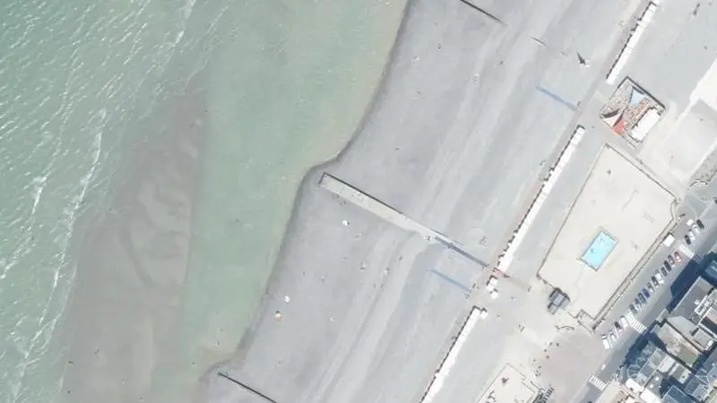 Vue aérienne : Plage de la Ville de Cayeux sur Mer