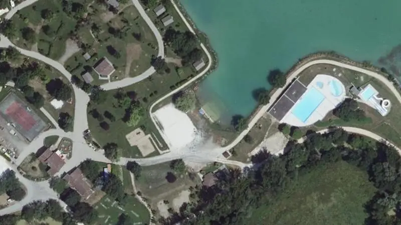 Vue aérienne : Base de loisir